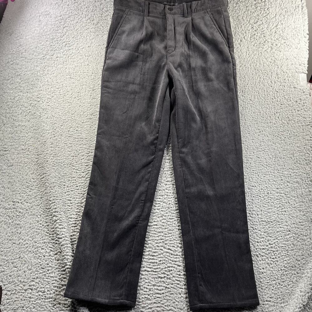 Golf Wang Fleece Lined Corduroy Pants Mens 32x31 Grey Pleated Trousers Tyler